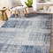 World Rug Gallery Contemporary Distressed Boxes Weather Resistant Indoor/Outdoor Area Rug 5' x 7' Blue 4032BLUE5X7 - alternate 9